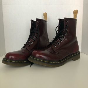 Dr Martens-Cherry Red- 1460 Lace Up Boots